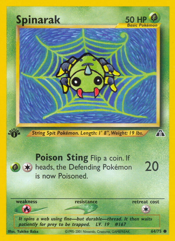 Spinarak Pokémon card