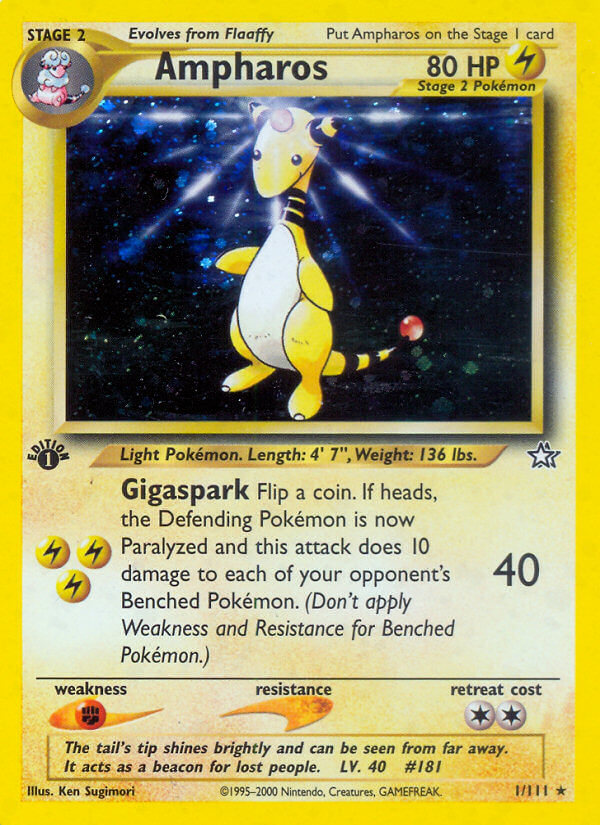 Ampharos Pokémon card