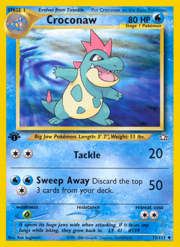 Croconaw Pokémon card