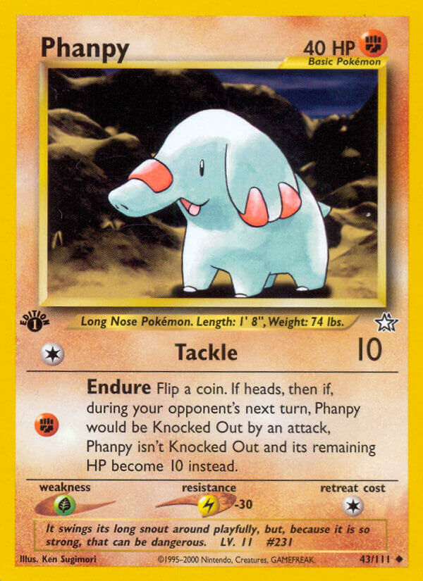 Phanpy Pokémon card