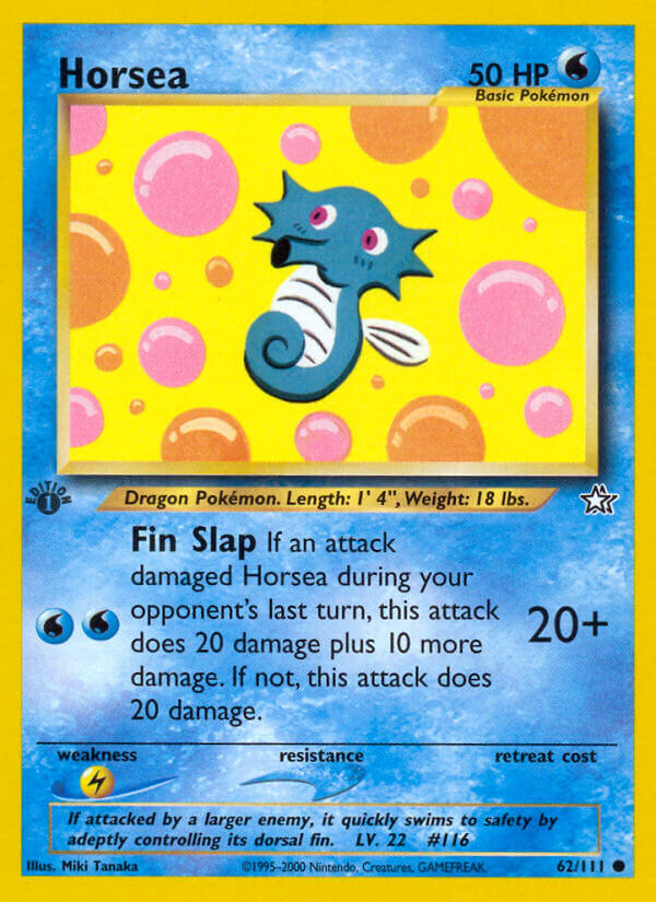 Horsea Pokémon card