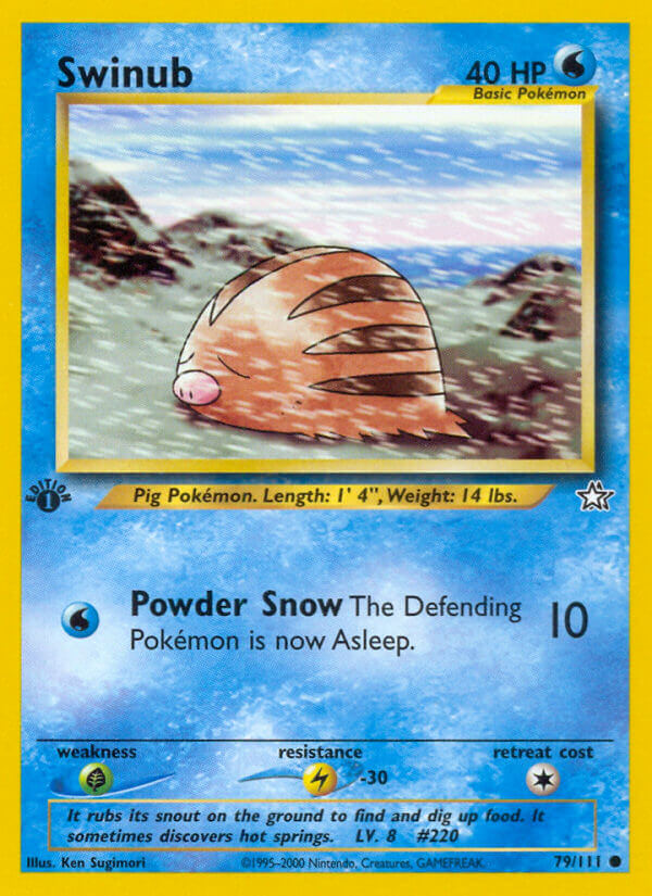Swinub Pokémon card
