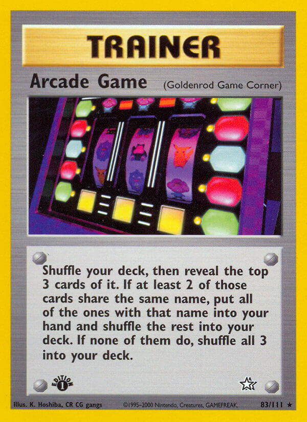 Arcade Game Pokémon card
