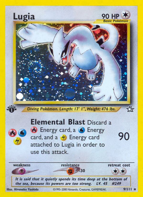 Lugia Pokémon card