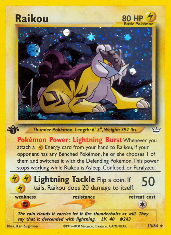 Raikou Pokémon card