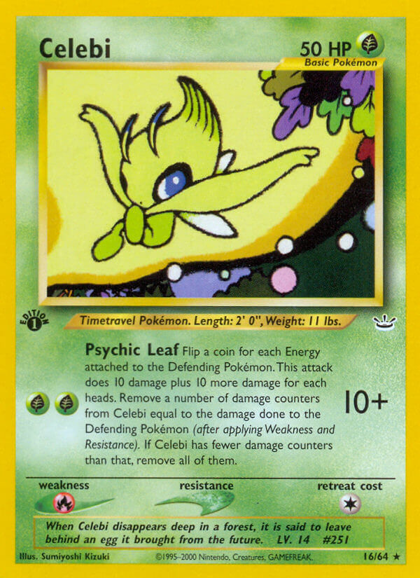 Celebi Pokémon card