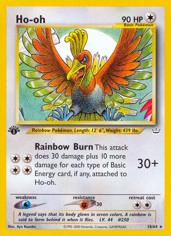 Ho-Oh Pokémon card