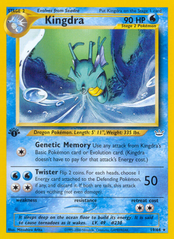 Kingdra Pokémon card