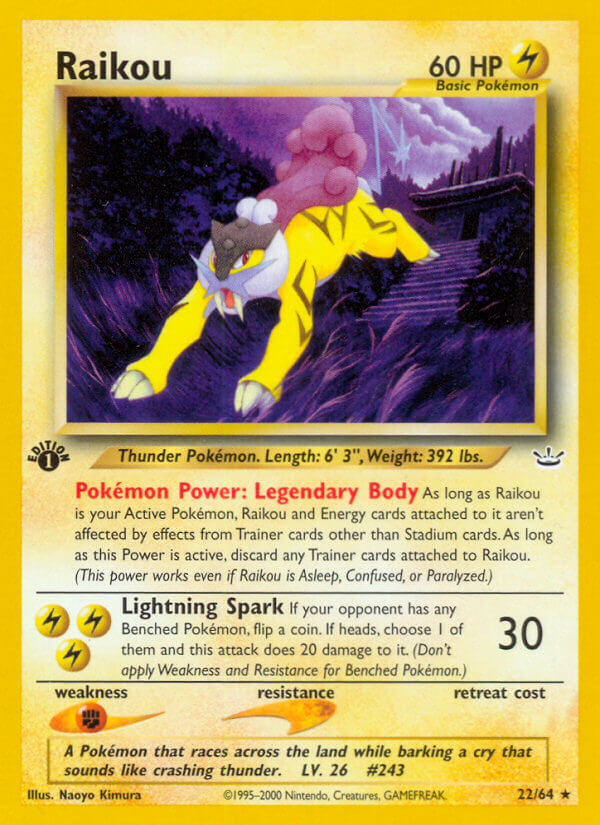Raikou Pokémon card