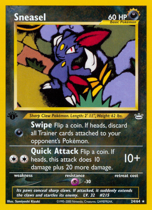 Sneasel Pokémon card