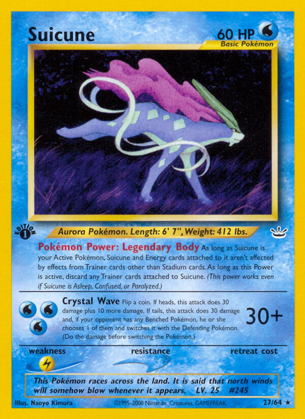 Suicune Pokémon card