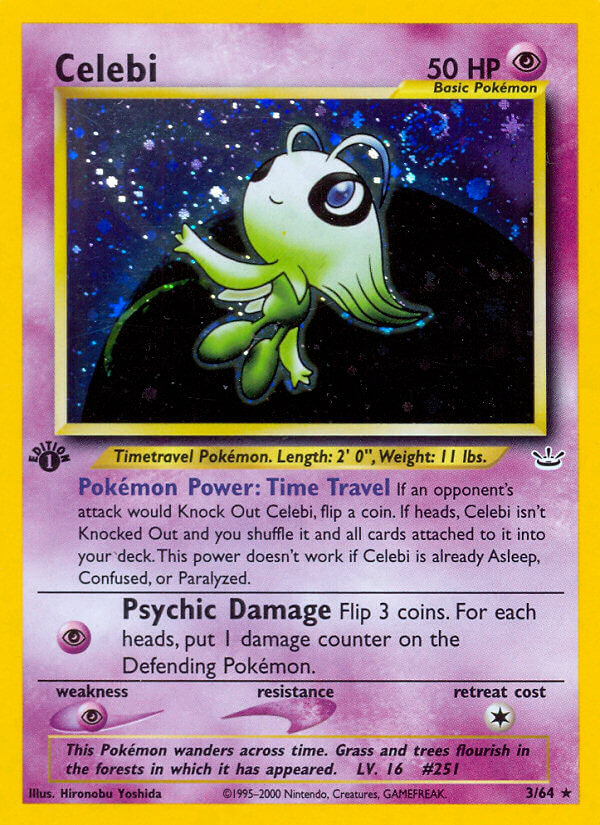 Celebi Pokémon card