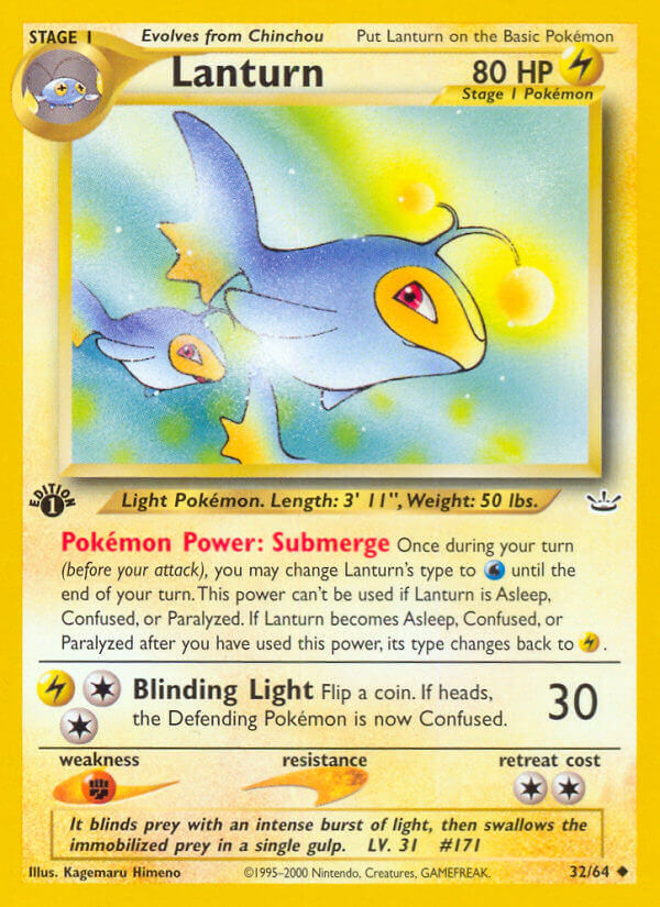 Lanturn Pokémon card