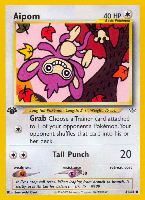Aipom Pokémon card