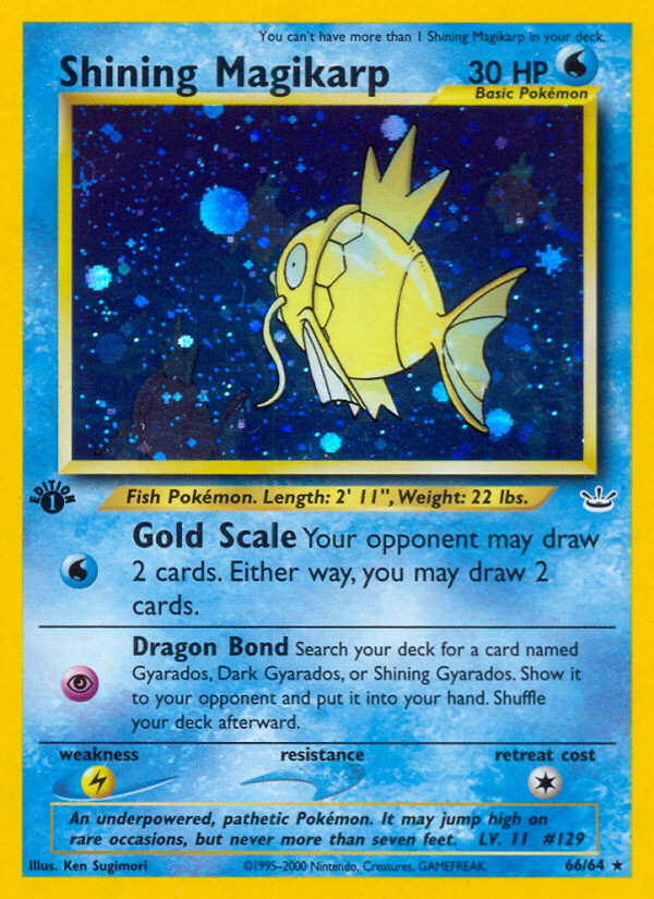 Shining Magikarp Pokémon card