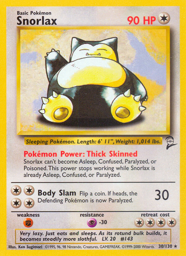 Snorlax Pokémon card