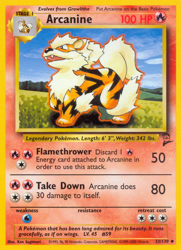 Arcanine Pokémon card