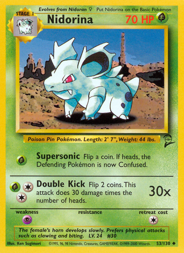 Nidorina Pokémon card