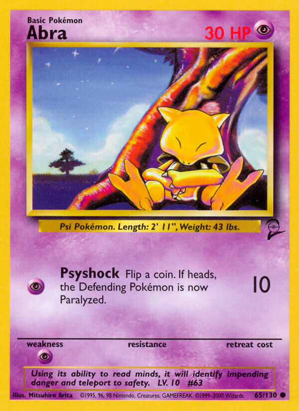 Abra Pokémon card