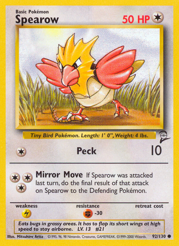 Spearow Pokémon card