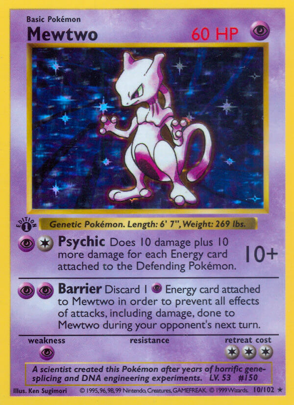 Mewtwo Pokémon card