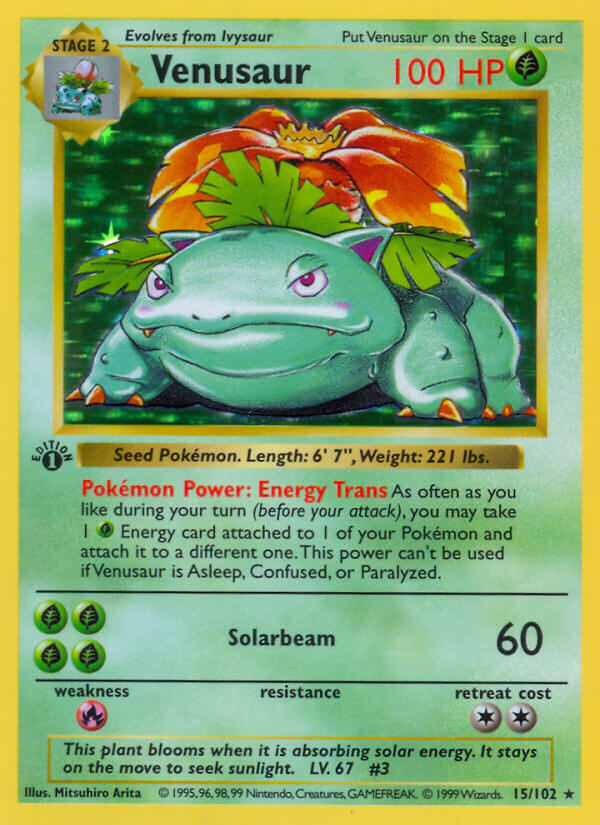 Venusaur Pokémon card