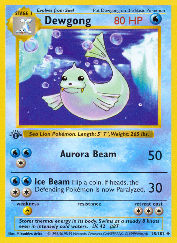 Dewgong Pokémon card
