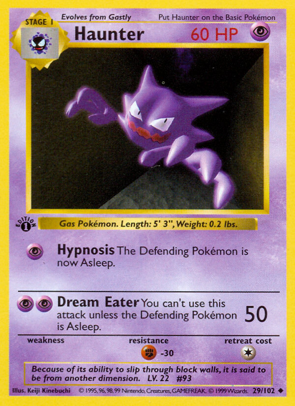Haunter Pokémon card