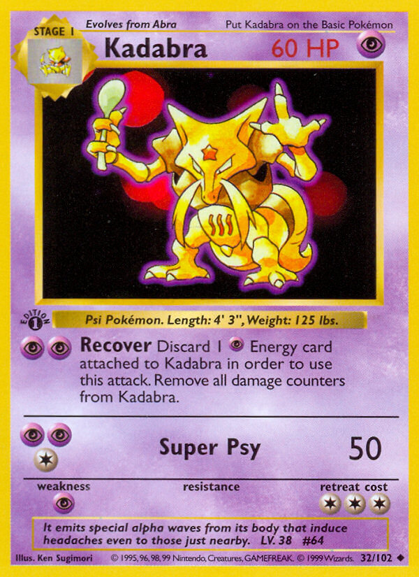 Kadabra Pokémon card