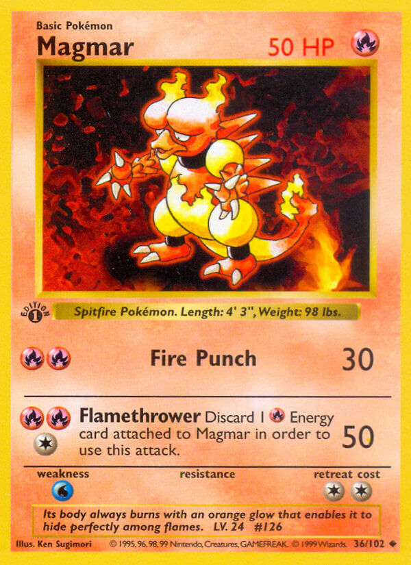 Magmar Pokémon card