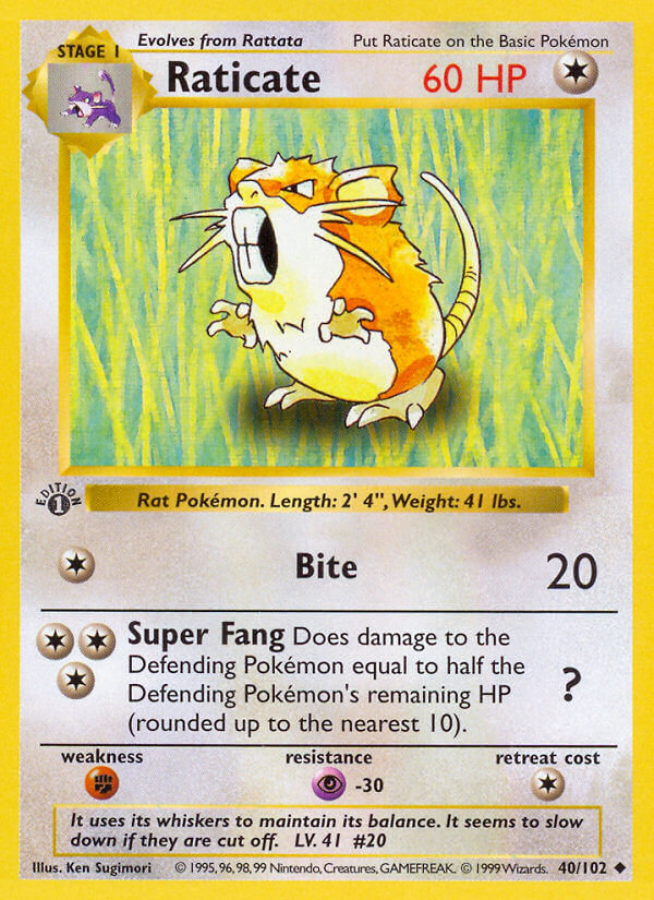 Raticate Pokémon card