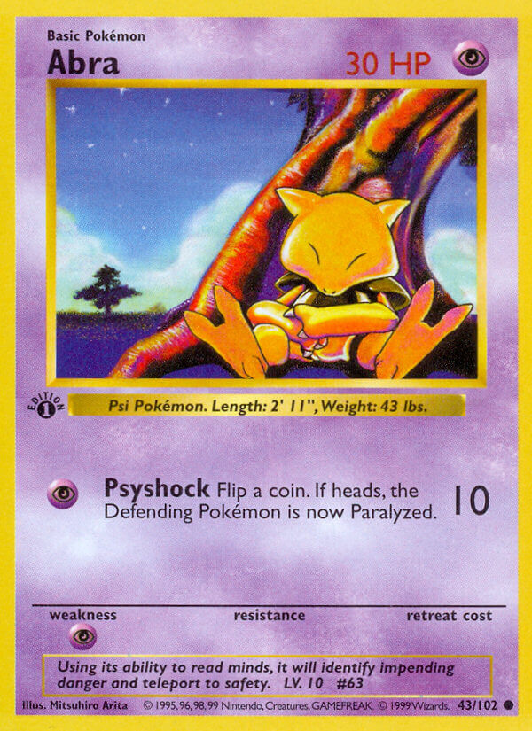 Abra Pokémon card
