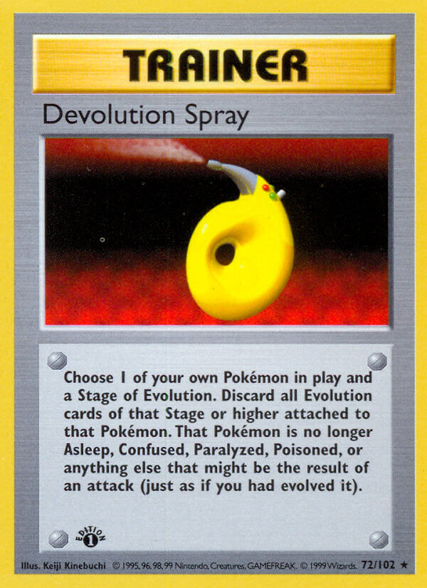Devolution Spray Pokémon card