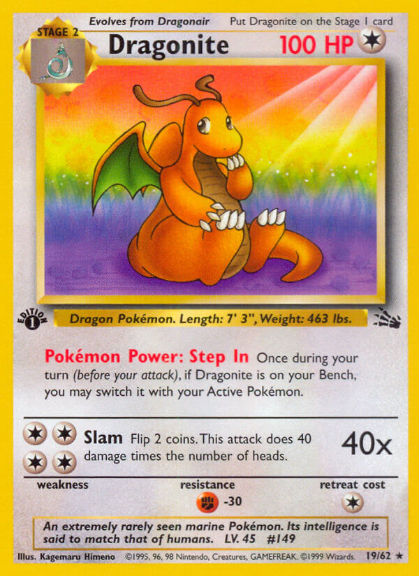 Dragonite Pokémon card