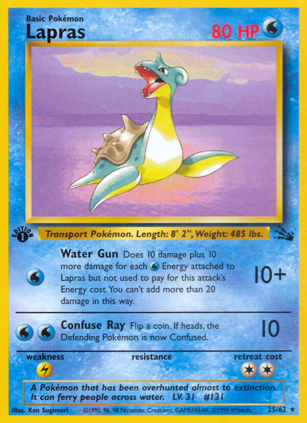 Lapras Pokémon card
