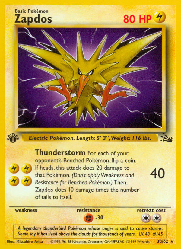 Zapdos Pokémon card