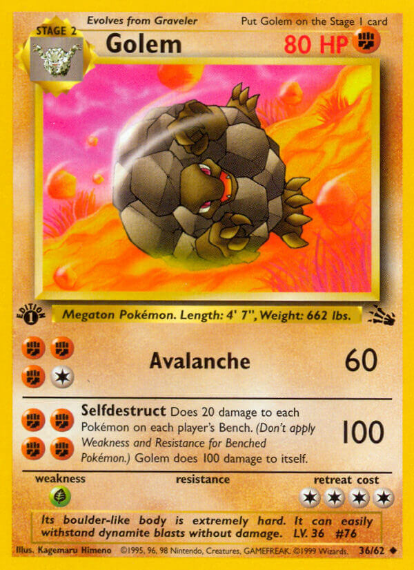 Golem Pokémon card