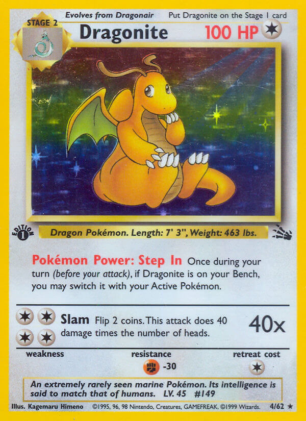 Dragonite Pokémon card