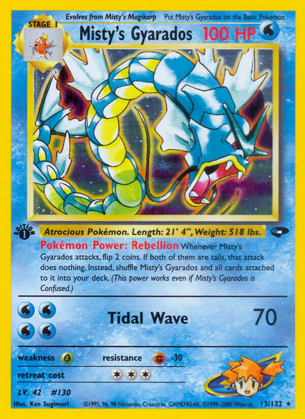 Misty's Gyarados Pokémon card
