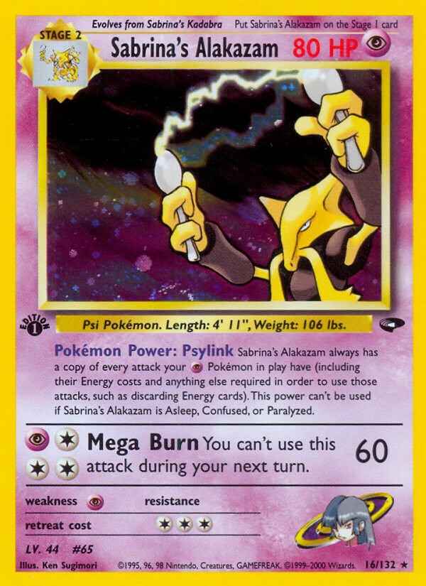 Sabrina's Alakazam Pokémon card