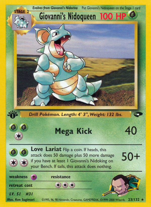 Giovanni's Nidoqueen Pokémon card