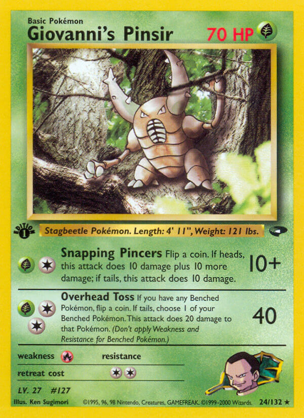 Giovanni's Pinsir Pokémon card