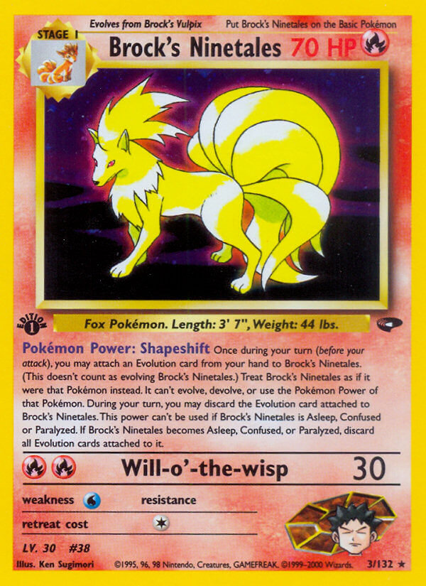 Brock's Ninetales Pokémon card