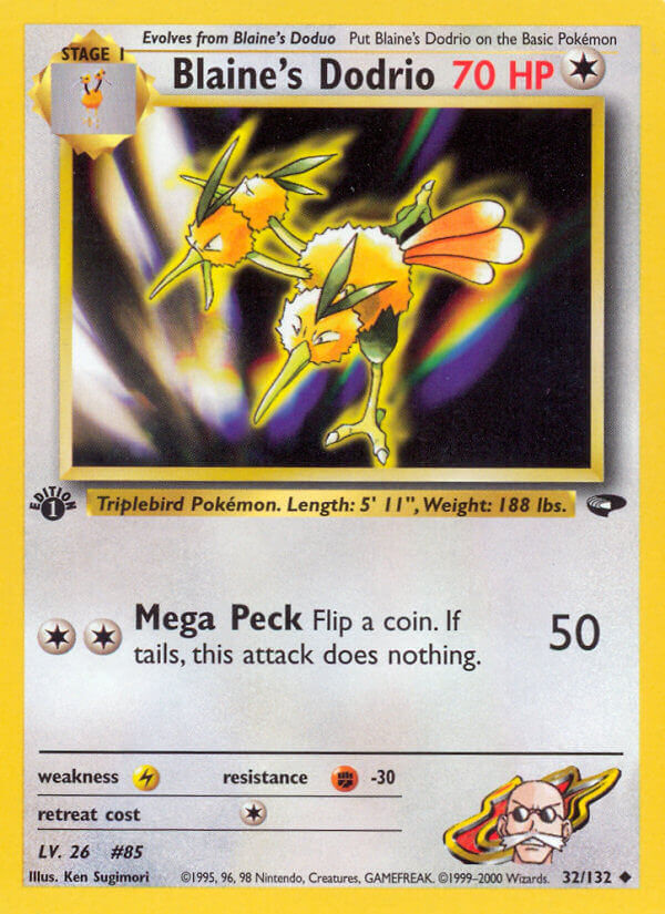 Blaine's Dodrio Pokémon card