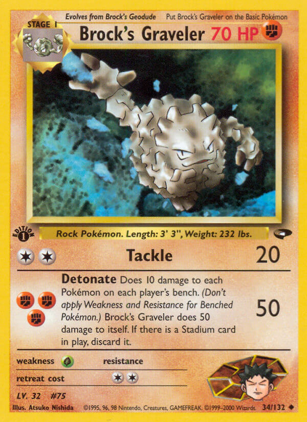 Brock's Graveler Pokémon card