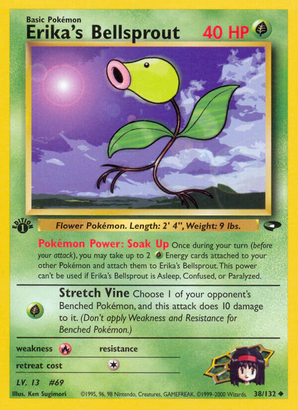 Erika's Bellsprout Pokémon card