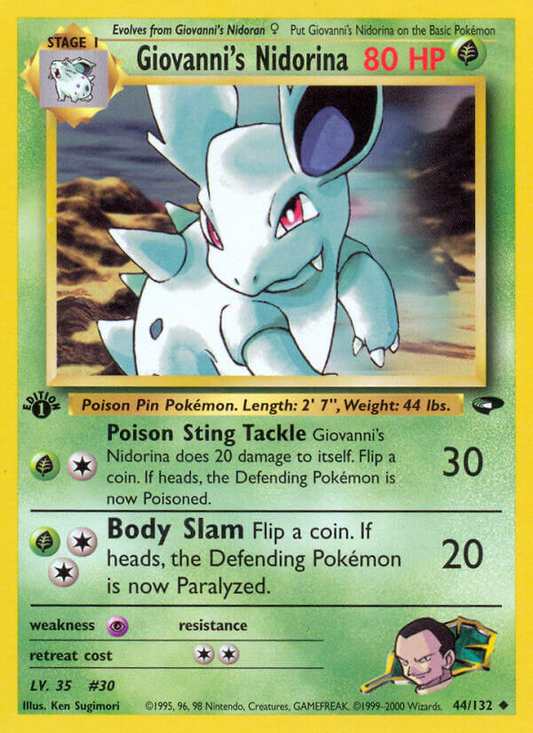 Giovanni's Nidorina Pokémon card