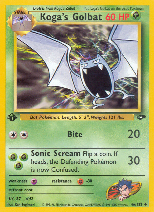Koga's Golbat Pokémon card