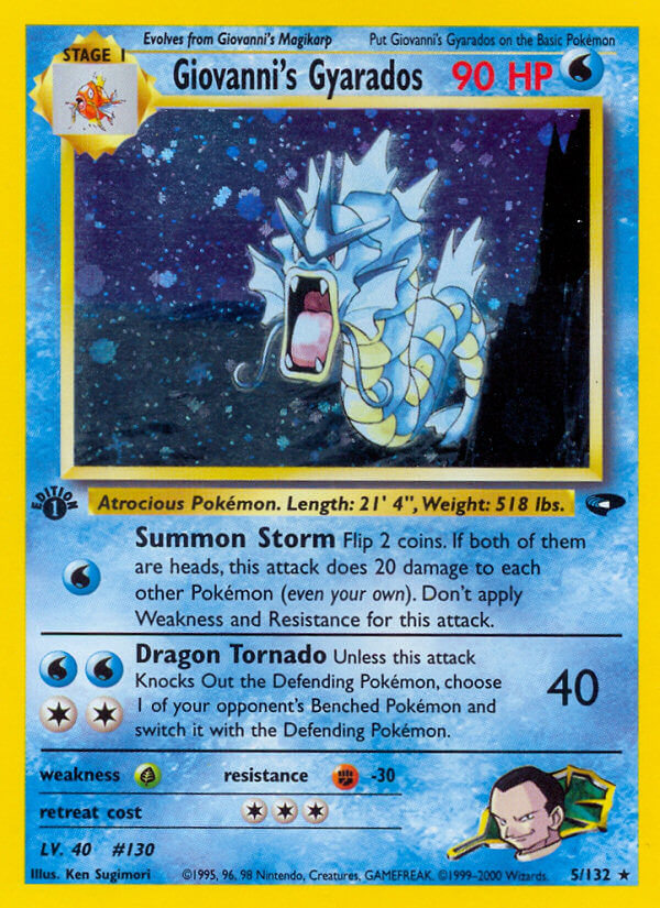 Giovanni's Gyarados Pokémon card