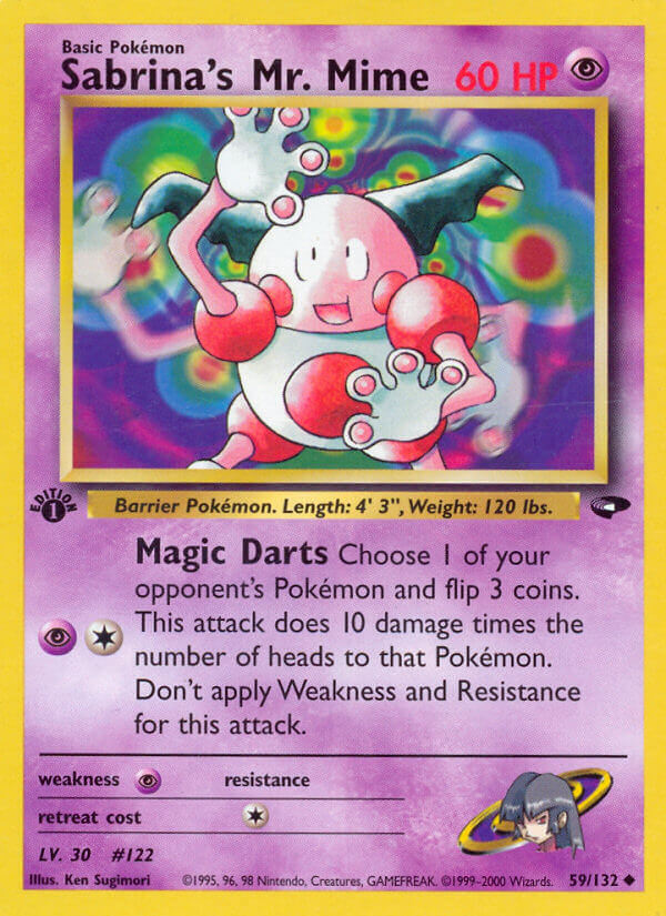 Sabrina's Mr. Mime Pokémon card
